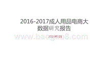 2016-2017成人用品电商大数据研究报告.pptx