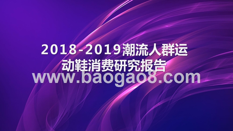 2018-2019潮流人群运动鞋消费研究报告.pptx_第1页