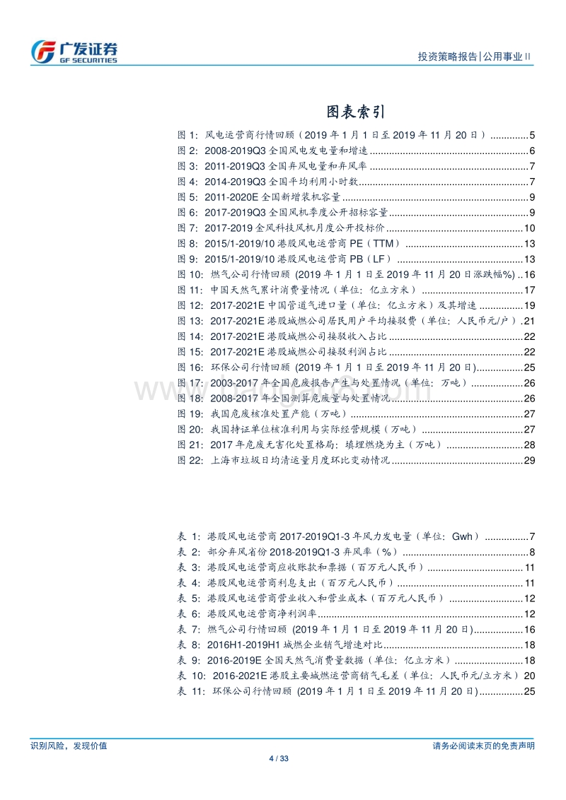 公用事业行业2020年投资策略：风电估值见底，燃气稳健发展.pdf_第4页
