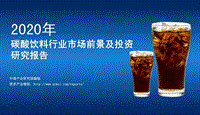 2020年碳酸饮料行业市场前景及投资研究报告.pdf