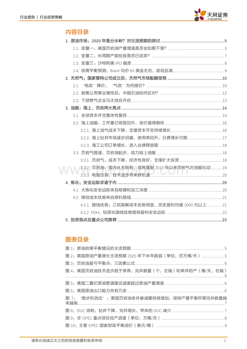 石油化工2020年投资策略：油价不宜悲观，天然气将现变局.pdf_第2页