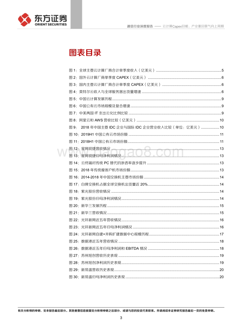通信行业深度报告：云计算Capex回暖，产业重回景气向上周期.pdf_第3页
