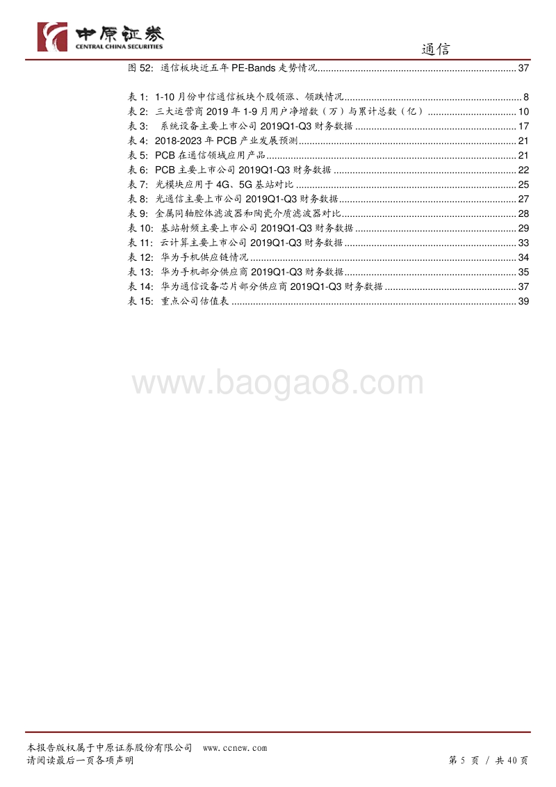 通信行业年度策略：5G产业链与华为供应链双轮驱动，行业业绩待释放.pdf_第5页