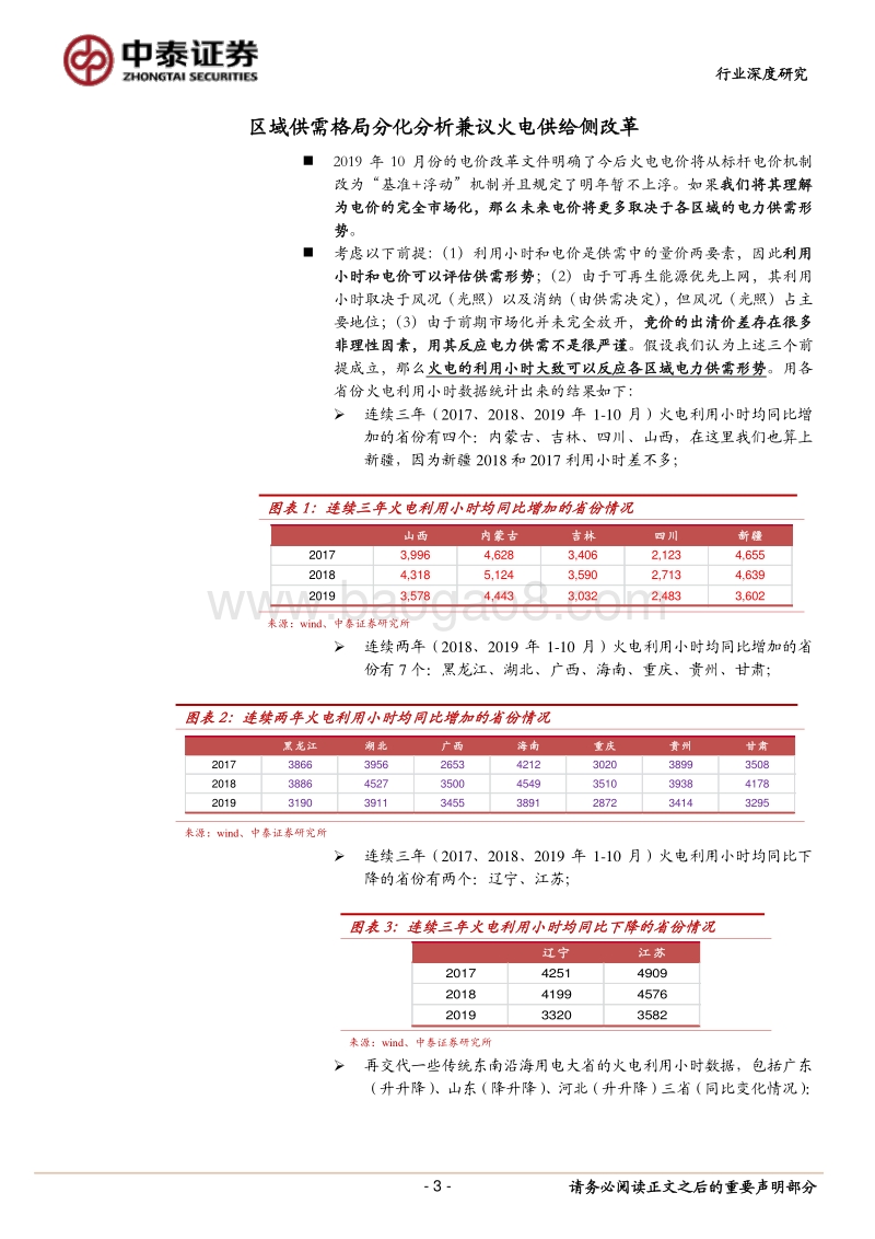 火电行业专题研究报告：区域供需格局分化分析兼议火电供给侧改革.pdf_第3页