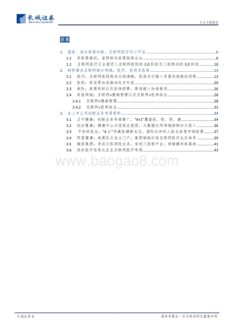 互联网医疗专题报告：乘政策东风行业方向渐明，互联网医疗浪潮激流勇进.pdf_第3页