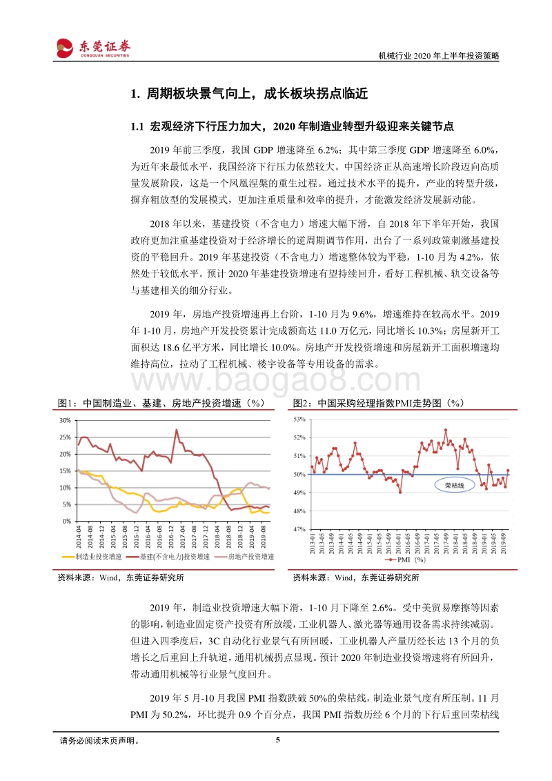 机械设备行业2020年上半年投资策略：周期与成长共舞，机械行业2020年迎来布局良机.pdf_第5页