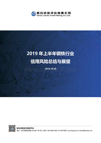 2019年上半年钢铁行业信用风险总结与展望.pdf