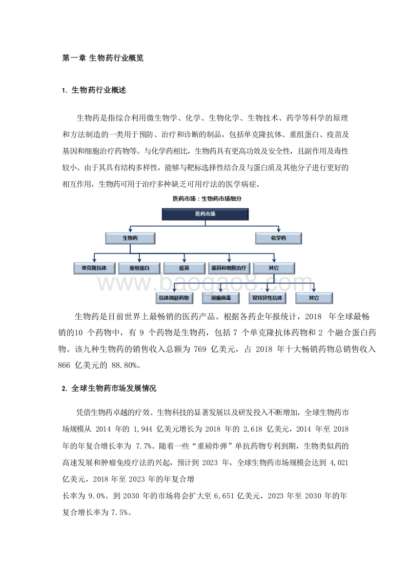 2019-2020中国生物药市场研究报告.docx_第4页