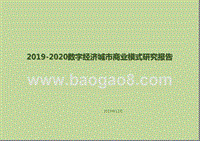 2019-2020数字经济城市商业模式研究报告.pptx