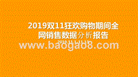 2019双11狂欢购物期间全网销售数据分析报告.pptx