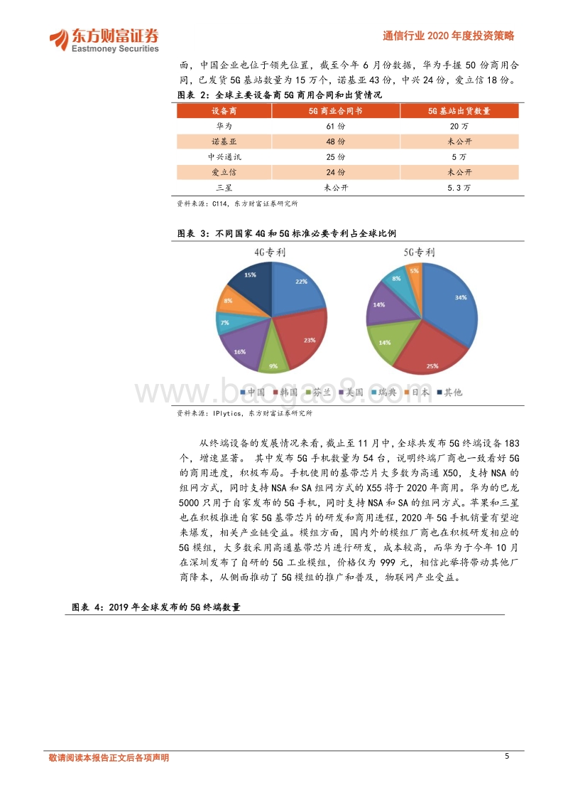 通信行业2020年度投资策略：基建正盛，5G初长成，物联网蓄势待发.pdf_第5页