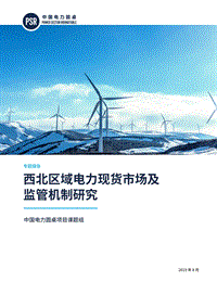 西北区域电力现货市场及监管机制研究.pdf