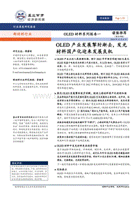 OLED材料系列报告一：OLED产业发展掣肘渐去，发光材料国产化迎来发展良机.pdf