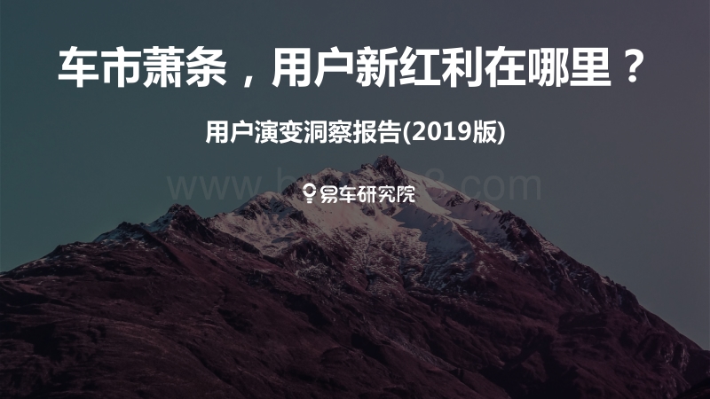 2019版用户演变洞察报告：车市萧条，用户新红利在哪里？.pdf_第1页