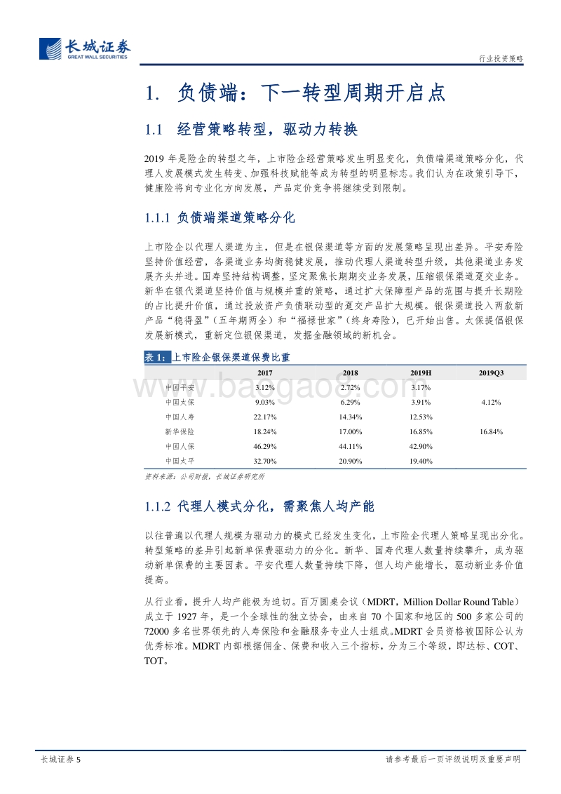 保险行业2020年投资策略：新起点+新周期，聚焦以营业利润为基础的现金分红率对估值影响的重要性.pdf_第5页