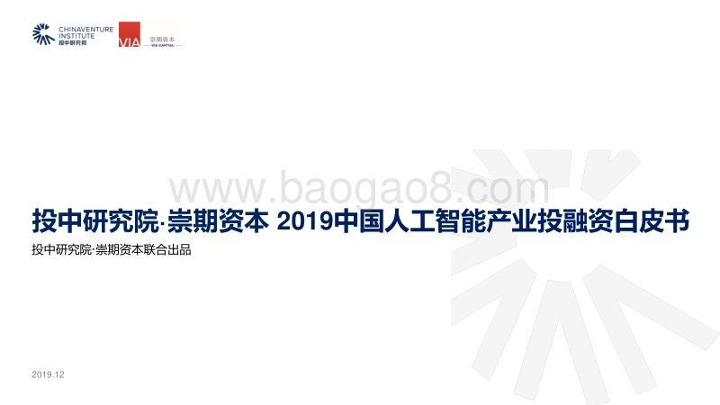 2019中国人工智能产业投融资白皮书.pdf_第1页