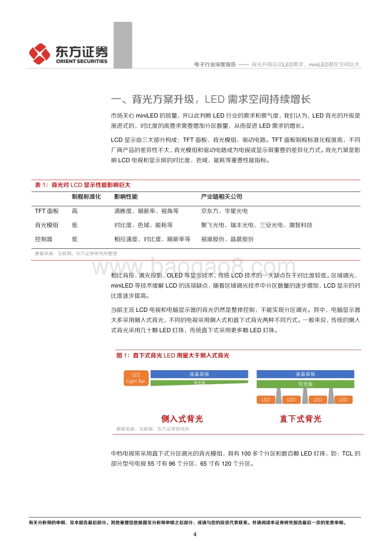 电子行业深度报告：背光升级拉动LED需求，miniLED潜在空间巨大.pdf_第4页