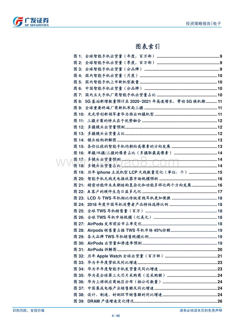 电子行业2020年投资策略：5G风来，终端花开，产业链有望全面复苏.pdf_第4页