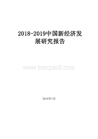 2018-2019中国新经济发展研究报告.docx