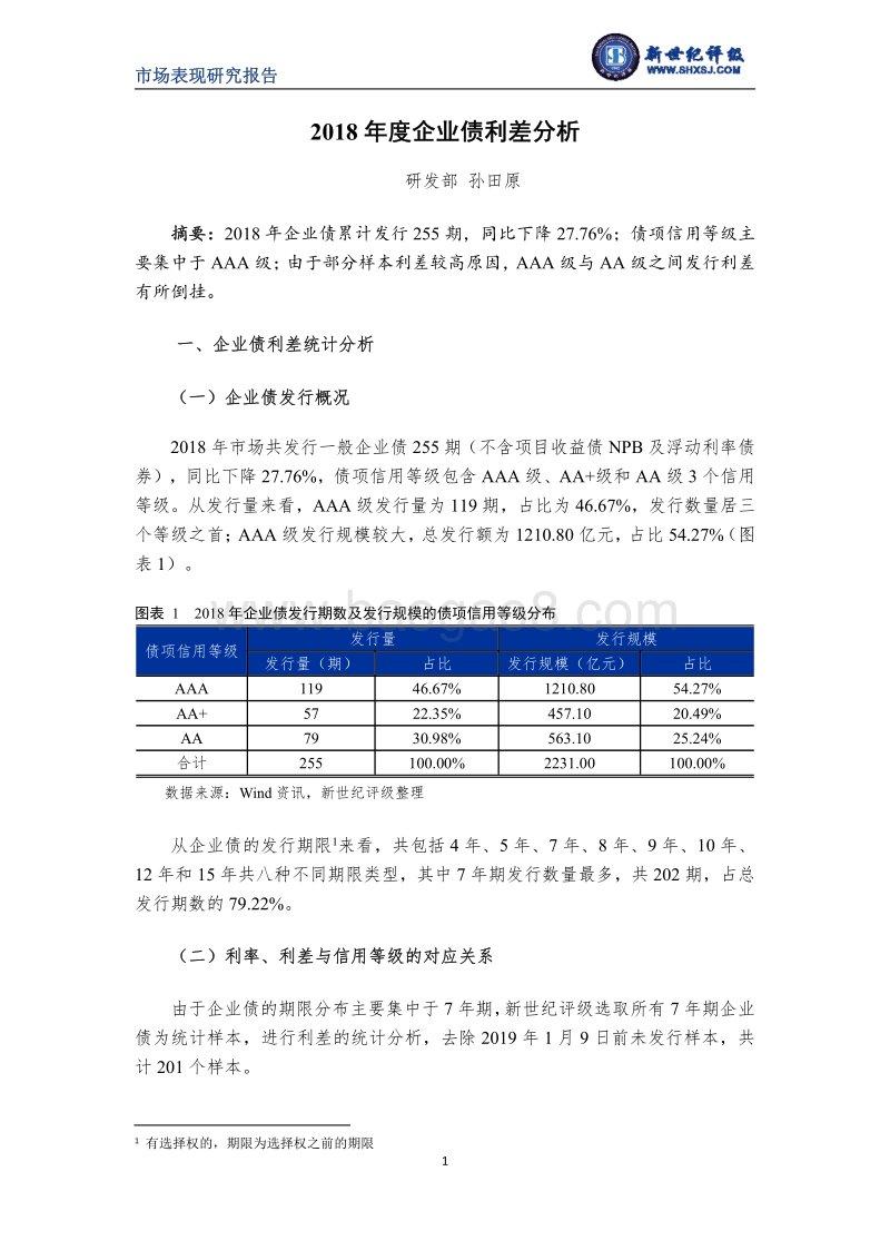 2018年度企业债利差分析.pdf_第1页