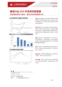 煤炭行业2019年信用风险展望.pdf