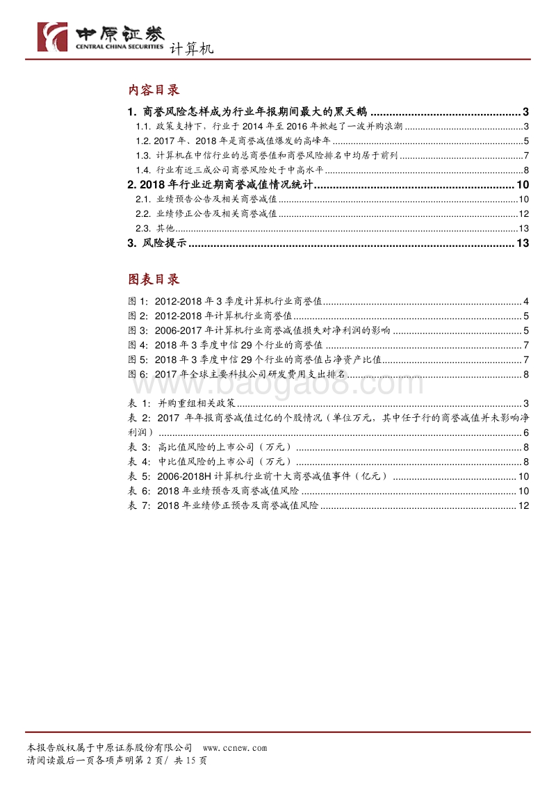 计算机行业专题研究：商誉减值规模大增，严重侵蚀行业利润.pdf_第2页