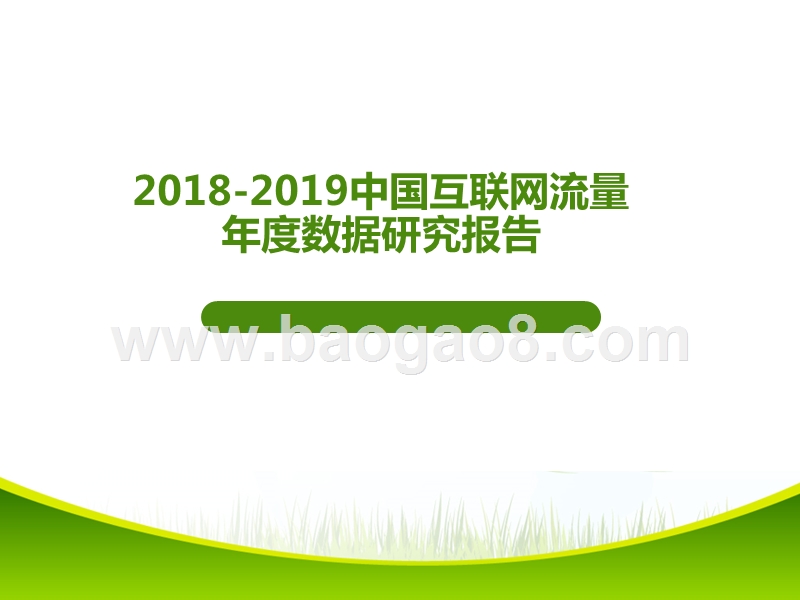 2018-2019中国互联网流量年度数据研究报告.pptx_第1页