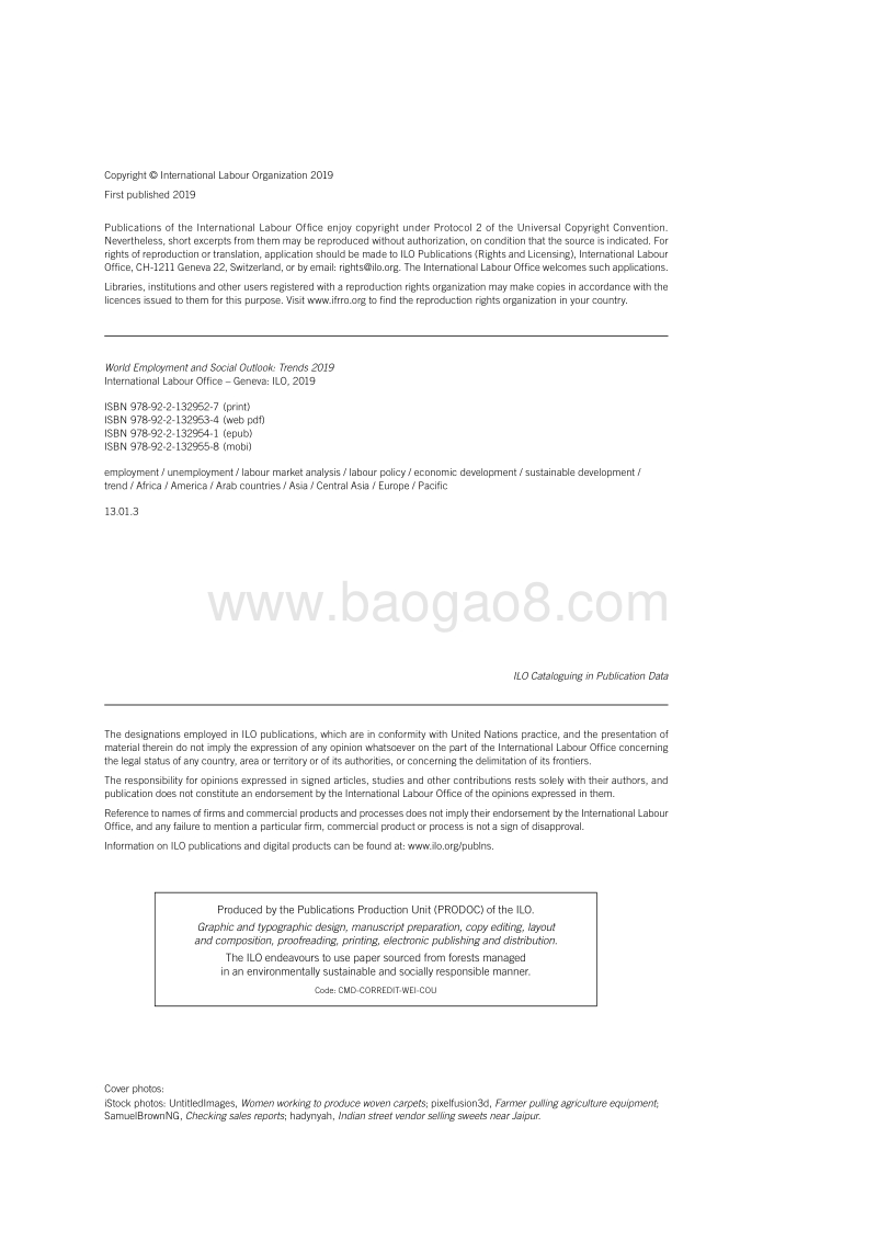 世界就业和社会展望：2019年趋势.pdf_第3页