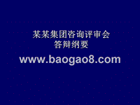 某某集团咨询评审会答辩纲要.ppt