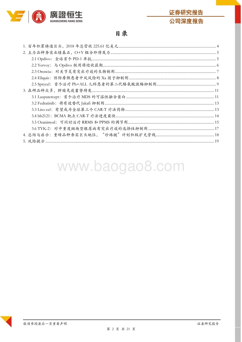 全球肿瘤免疫龙头BMS的新药布局深度剖析.pdf_第2页