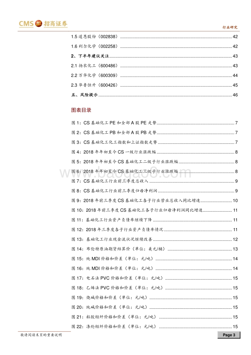 基础化工行业2019年度策略报告：上半年防御为主，下半年迎来转机.pdf_第3页