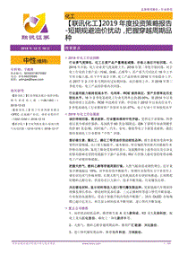 2019年度化工行业投资策略报告：短期规避油价扰动，把握穿越周期品种.pdf