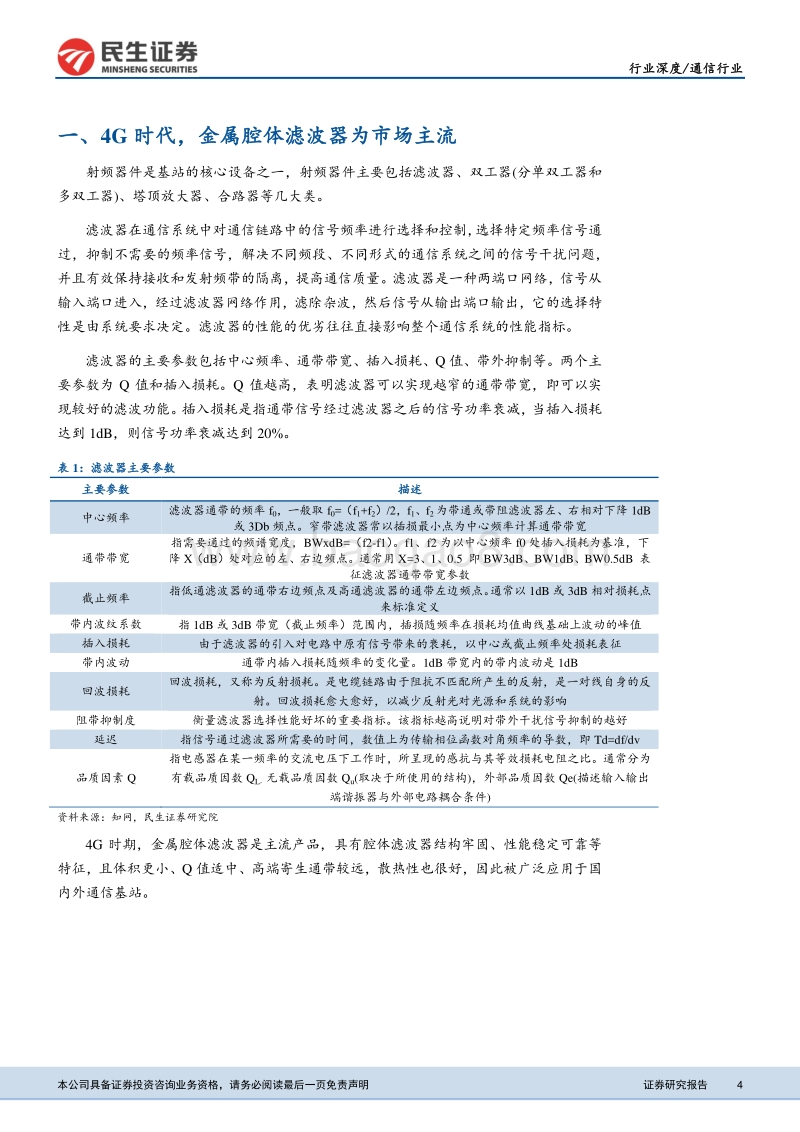 5G滤波器行业报告：把握行业变革，迎滤波器全新机遇.pdf_第4页
