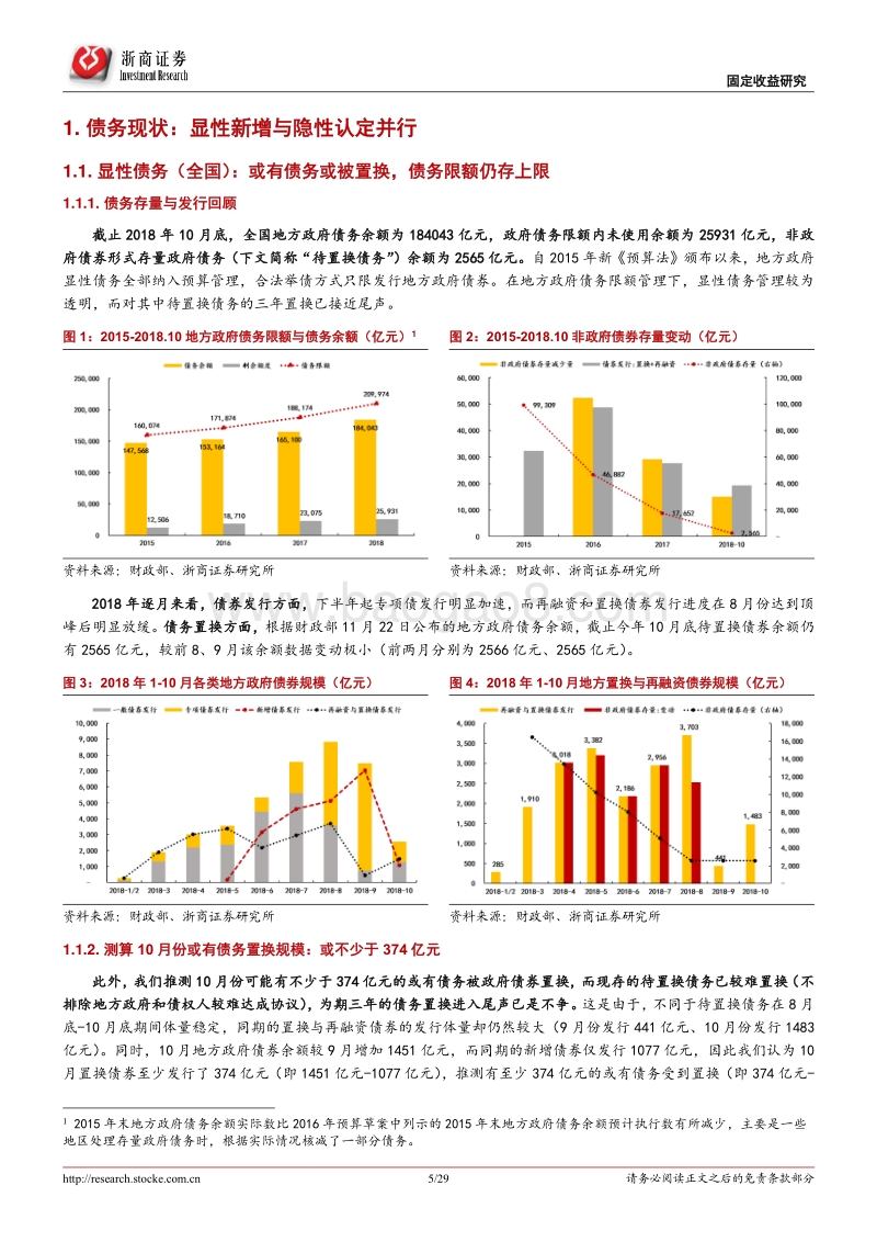 地方政府债务现状、监管路径与2019年融资渠道展望：铅华洗尽依丰盈，正本清源终有时.pdf_第5页