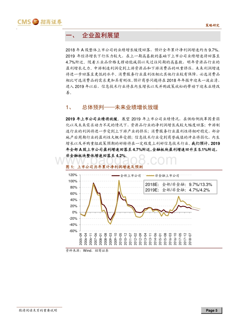 招商策略2019年上市公司业绩展望：盈利寻底，静待转机.pdf_第5页