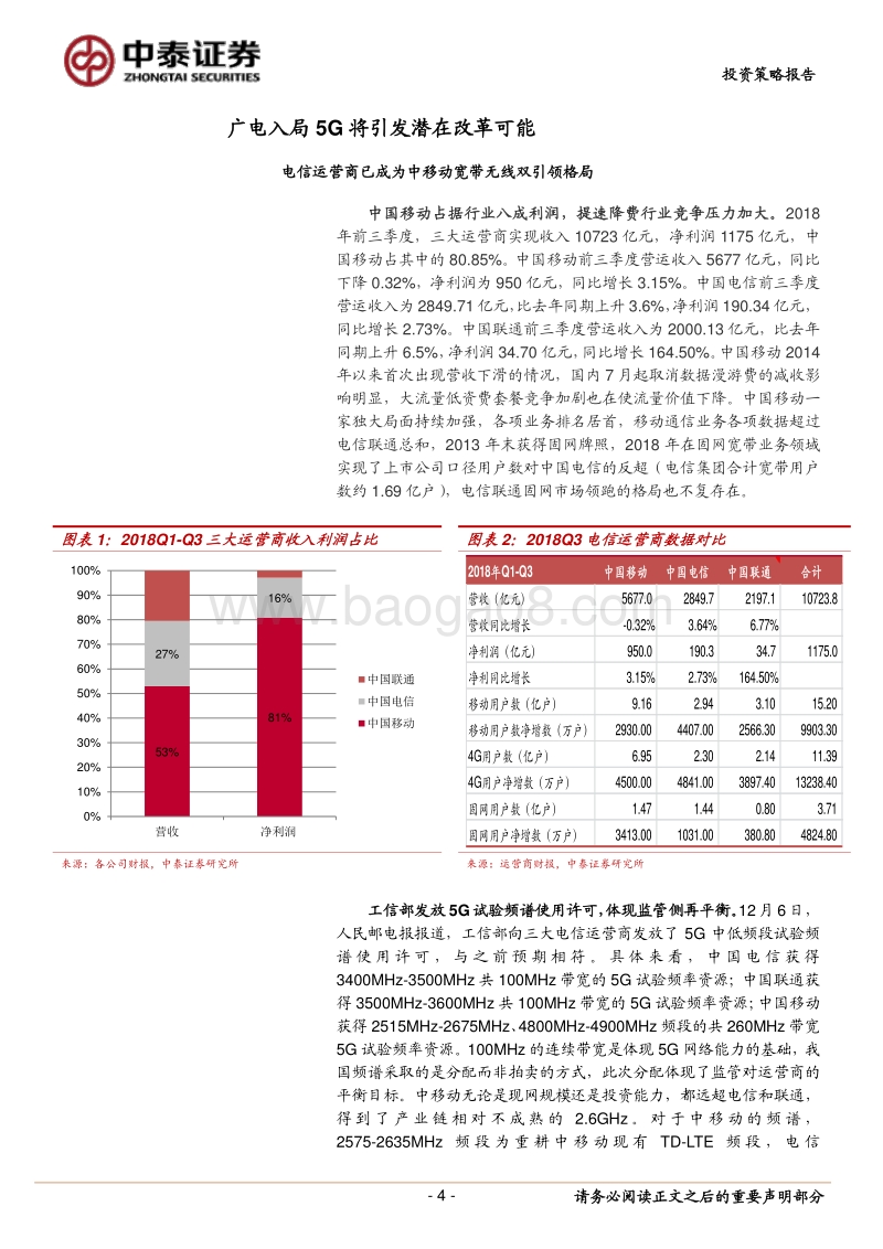 通信行业2019年度策略：5G，改革、机遇和改变.pdf_第4页