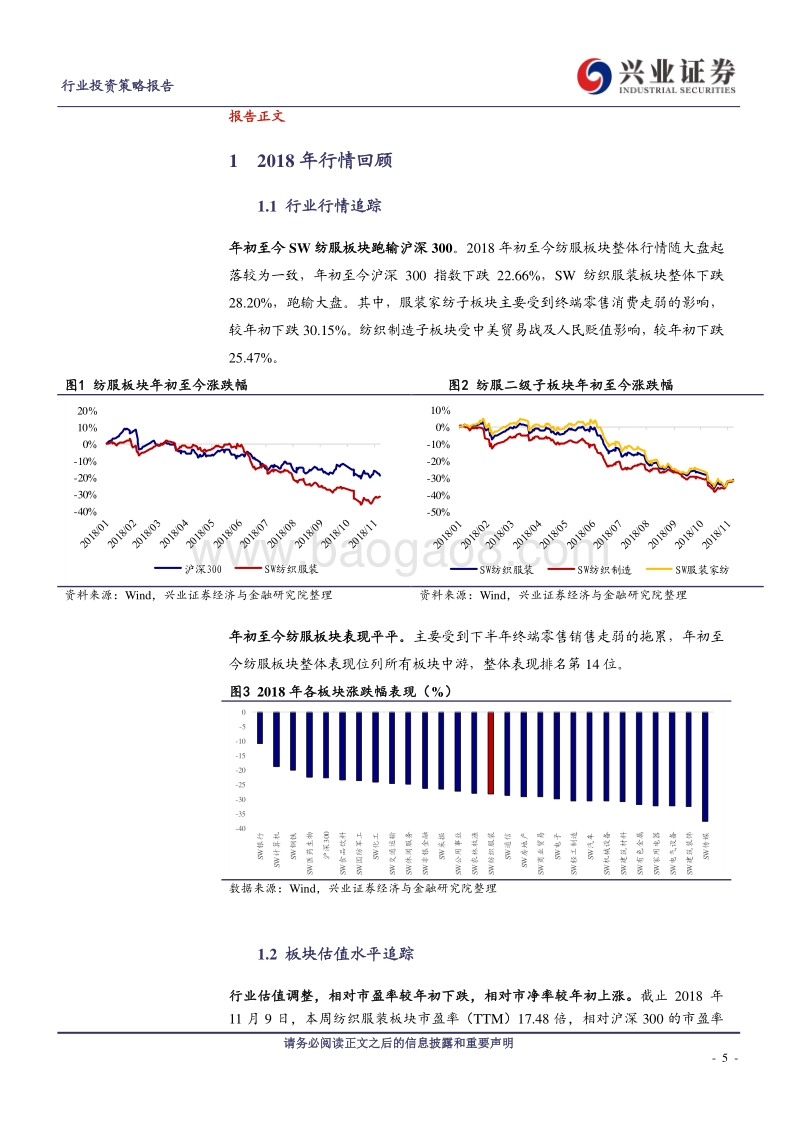 纺织服装行业2019年投资策略：行业增速放缓，关注龙头投资价值.pdf_第5页