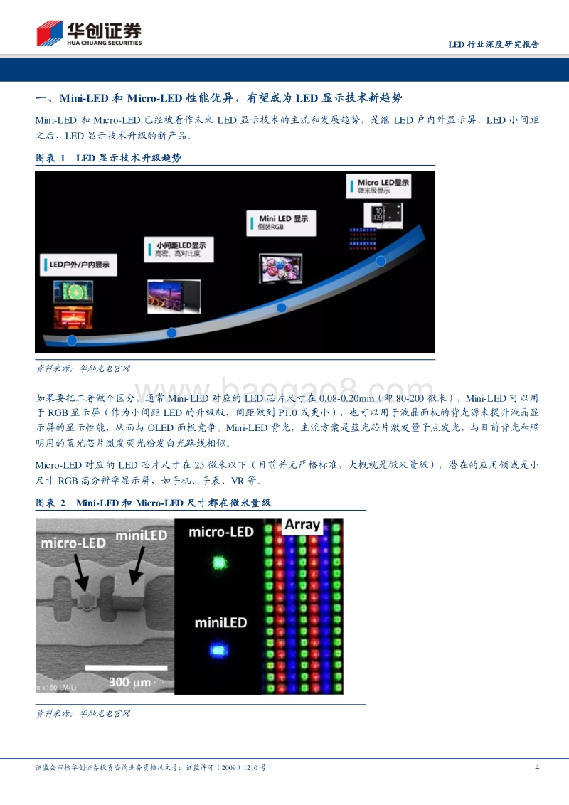 LED行业深度研究报告：MiniLED＆MicroLED有望推动LED行业复苏，短期仍需关注产能出清进展.pdf_第4页