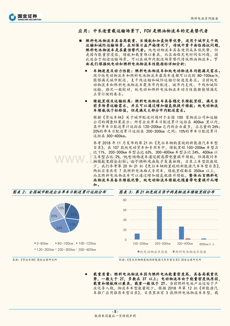 燃料电池产业链系列报告之七：燃料电池物流车经济性分析，重载领域FCV成本优势明显.pdf_第5页