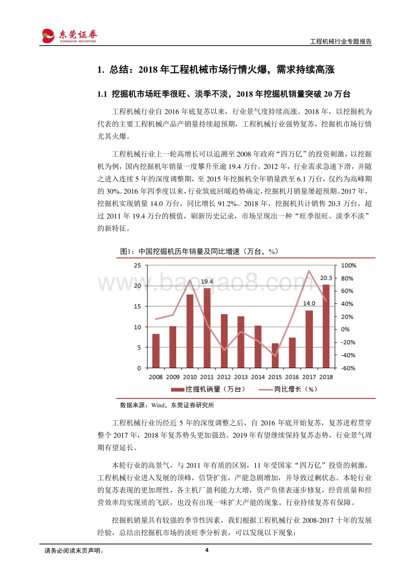 工程机械行业专题报告：工程机械2018年完美收官，2019年复苏动力依然充足.pdf_第4页