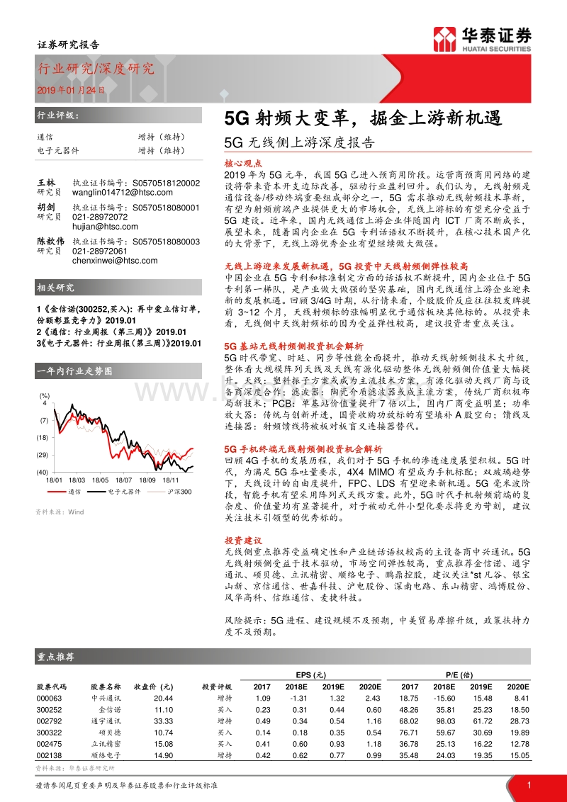 5G无线侧上游深度报告：5G射频大变革，掘金上游新机遇.pdf_第1页