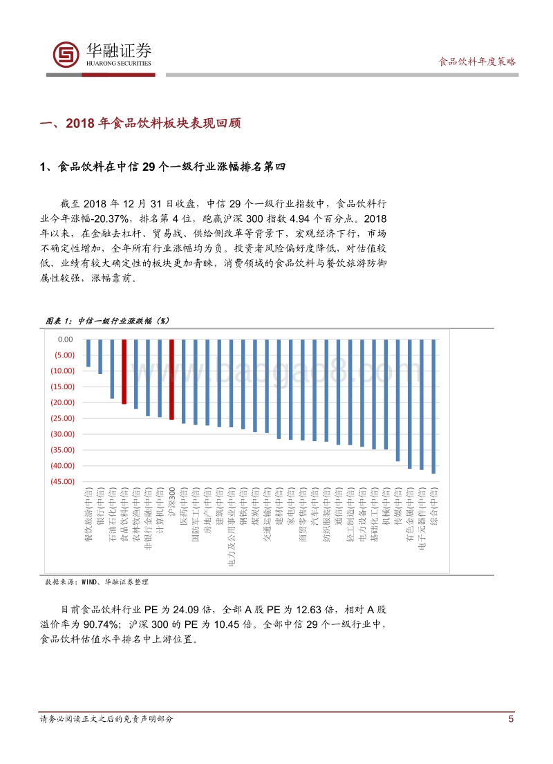 食品饮料行业2019年度投资策略：食品消费依然稳定，把握龙头投资机会.pdf_第5页