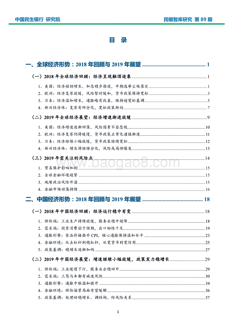 2019年全球与中国宏观经济形势展望.pdf_第2页