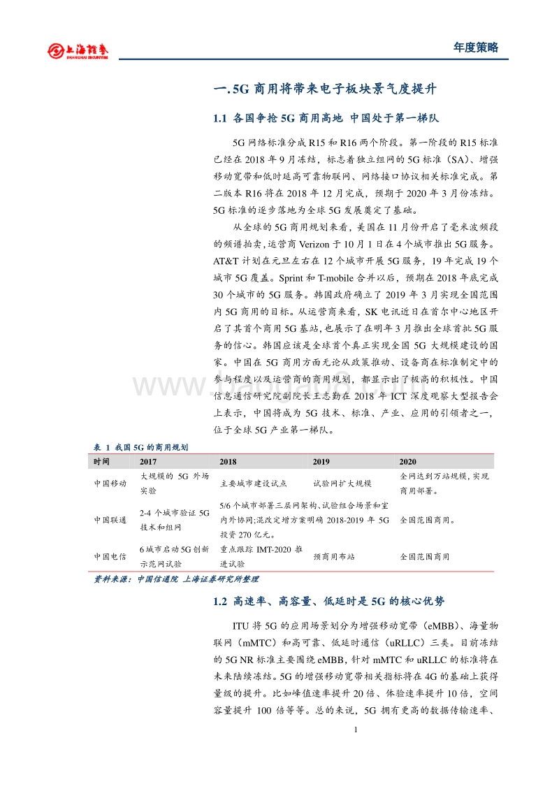 2019年电子板块策略：5G商用在即，电子新周期前坚定信心.pdf_第5页