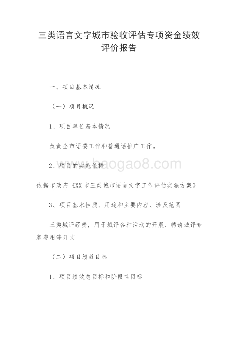 XX市教育局三类语言文字城市验收评估专项资金绩效评价报告.doc_第2页