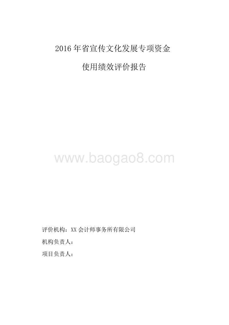 2016年省宣传文化发展专项资金使用绩效评价报告.doc_第1页