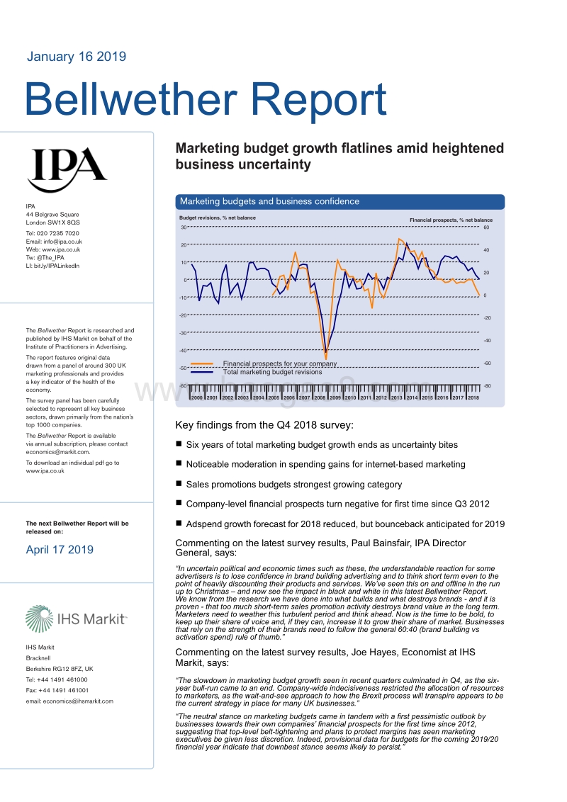 英国脱欧致2018年英国广告营销支出下降.pdf_第1页