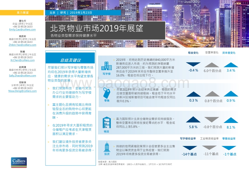 北京物业市场2019年展望.pdf_第1页