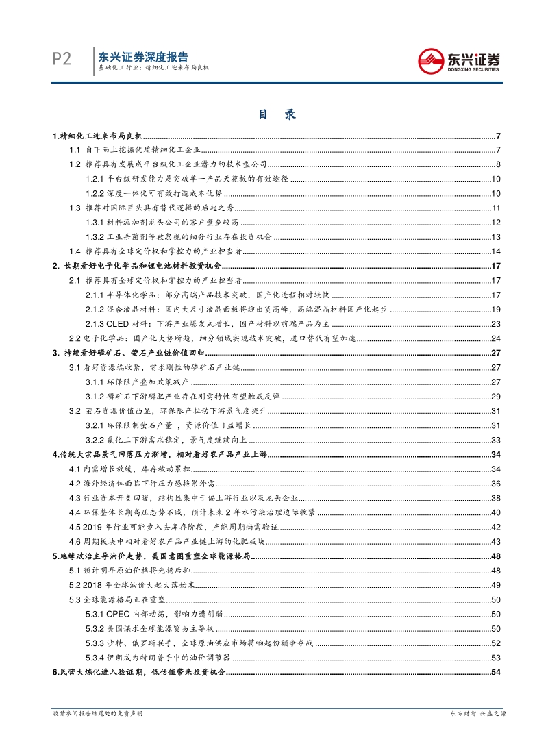 基础化工行业2019年策略报告：精细化工迎来布局良机.pdf_第2页