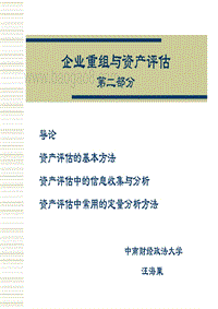 企业重组与资产评估第二部分-王海粟.pdf